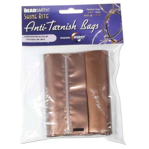 Shine rite anti-tarnish self sealing bags 4 x 6 in. x10 for sale