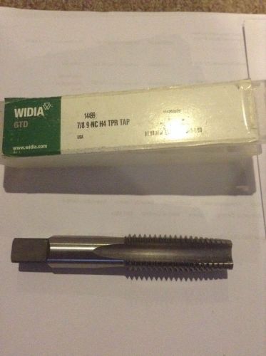 widia hand tap taper 7/8&#034; inch 9 uncoated 14499 greenfield new