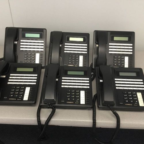 LOT OF 6 COMDIAL IMPACT 8324SJ-FB LCD DISPLAY OFFICE PHONES T3-D13