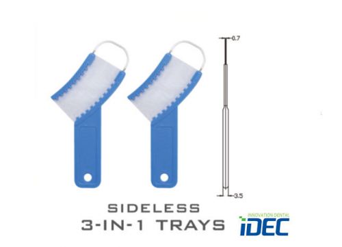 Dental stainless steel trays 3-in-1 sideless trays 12PCS