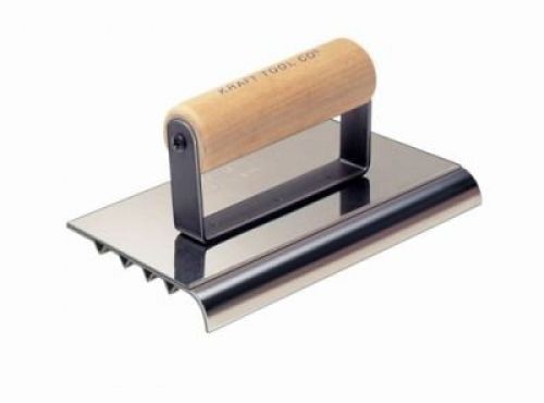 Kraft Tool CF112 Safety Step Edger-Groover with Wood Handle, 6 x 4-1/2-Inch