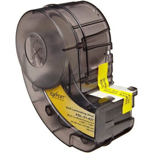 Brady xsl-31-427 label cartridge; 1 inch width x 1.500 inch height, black/white for sale