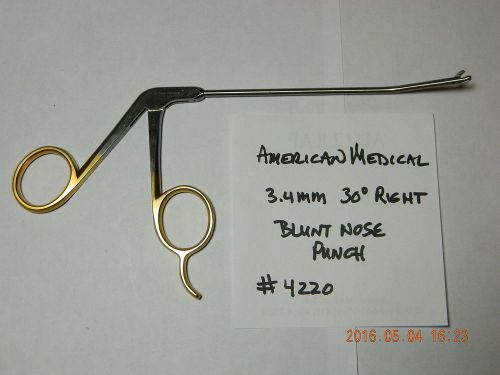 American Medical #4220 3.4mm Blunt Nose 30 degree Right Punch