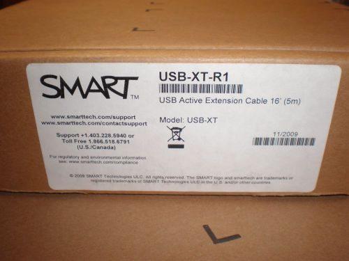 New! Smart Technologies SMARTBoard USB Active Extension Cable USB-XT-R1 (16&#039;)
