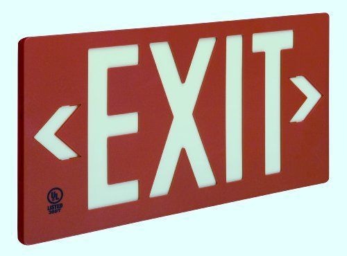 Glo-Brite Glo Brite 7052-B 8-3/2-by-15.375-Inch Double Faced Eco Exit Sign with
