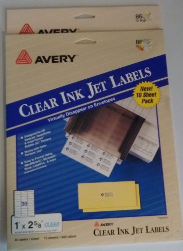 Lot of Avery Clear Ink Jet Labels 1&#034; x 2 5/8&#034; 600 labels