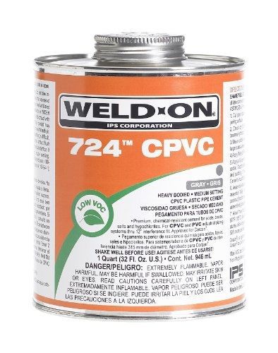 Weldon Weld-On 11659 Gray 724 Heavy-Bodied CPVC Professional Industrial-Grade