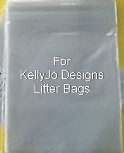 Lot of 5 12x15&#034; Clear Poly Bags 1-Mil Plastic Lay-flat Transparent Litter Bags