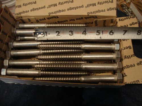 Stainless steel lag bolt 1/2 x 6 (pack of 27) new   #st=8 lowest price on ebay for sale