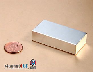 2pcs quality neodymium 2&#034;x 1&#034;x 1/4&#034;thick earth magnet block sale super strong for sale