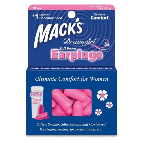 Macks Dreamgirl Soft Foam Earplugs, 10 Pair