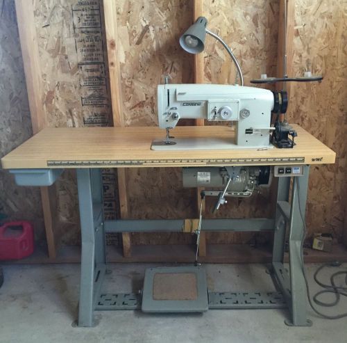 Consew 199R-1A Industrial Sewing Machine Complete With Table &amp; Motor