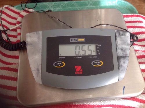 Ohaus scale 30r stainless platform cord or 9 aa batteries, working  used for sale