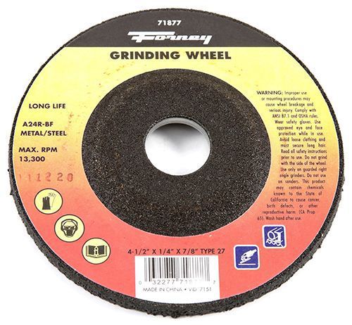 METAL WHEEL,4.5X1/4X7/8&#034; T-27