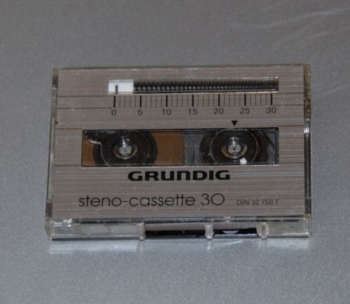 Authentic GRUNDIG Steno-Cassette 30 DIN 32 750 T Made in Germany