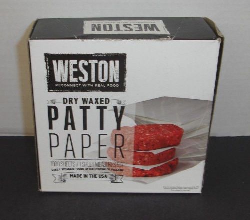 Weston Dry Waxed Patty Paper 1000 Sheets (5.5&#034;) #4807