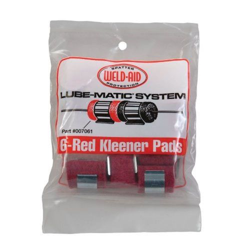 Weld-aid lube-matic wire kleener pad red (pack of 6) for sale