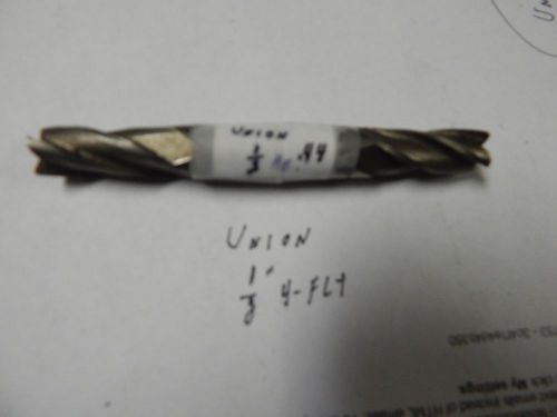 UNION 1/2&#034; x Approx .44&#034; Sq End 4 Flute Double End Mill
