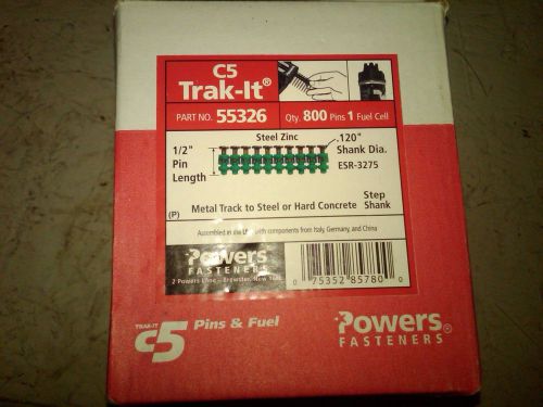 POWERS TRAK-IT C5 55326 1/2&#034; METAL TRACK TO STEEL PINS WITH FUEL CELL