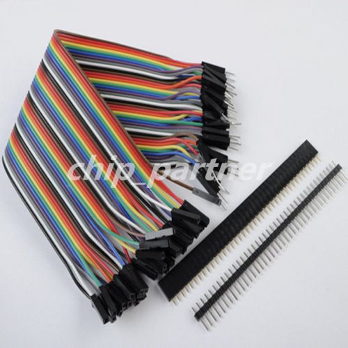 120pcs Male to Female Dupont Cable +10x female Connector +10x 40Pin Male Header
