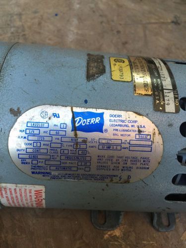 Doerr 0552 - V72 - G18DX 1/4hp 1725rpm Electric Air Pump
