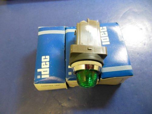 Idec APN116-G Pilot Light, Green, 100/110V 50-60Hz, Lamp 6.3V 1W (Lot of 3)