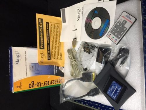 Computer Accessory Margi Systems Inc. PRESENTER-TO-GO TRANSFORM PC APPLICATIONS