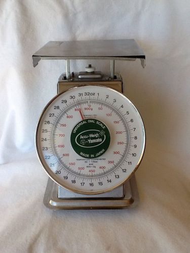 Vintage Accu-Weigh 32 ozs. x 1/8 oz. Mechanical Dial Scale Very Good Condition!