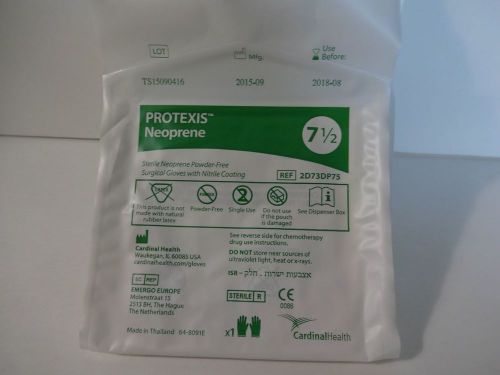 Cardinal PROTEXIS Neoprene Sterile Powder Free Surgical Gloves Size 7.5 10 Pairs