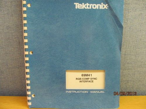 TEKTRONIX 69M41 RGB/COMP Sync Interface Service Instruction Manual/schematics