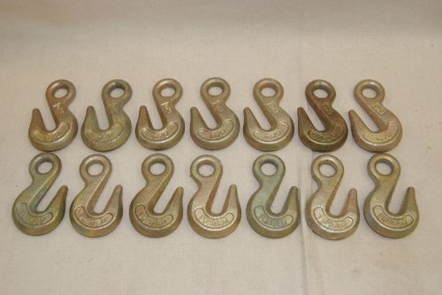 14 pc  5/16&#034; grade 70 forged eye grab hooks for chain for sale