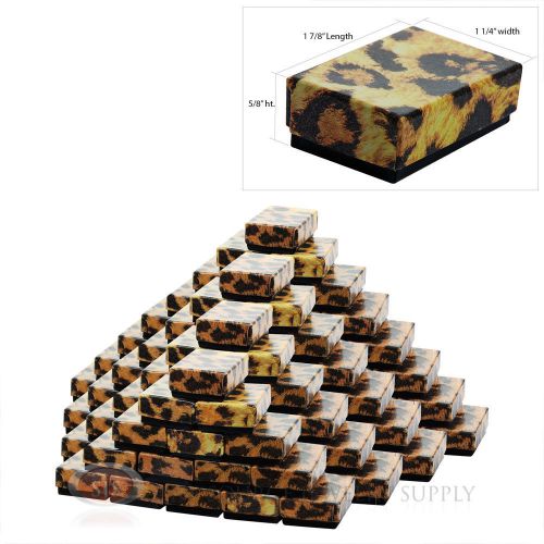 100 leopard print cotton filled gift box  1 7/8&#034; x 1 1/4&#034; jewelry boxes for sale