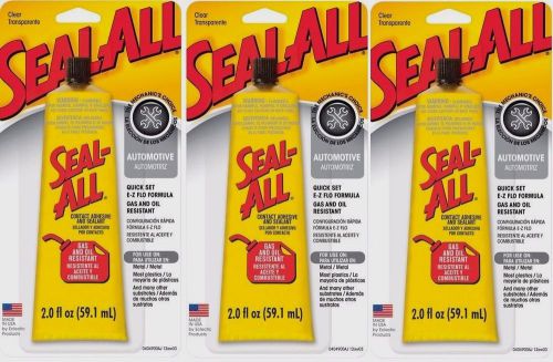3 seal-all 2oz contact automotive garage adhesive sealant clear high strength! for sale