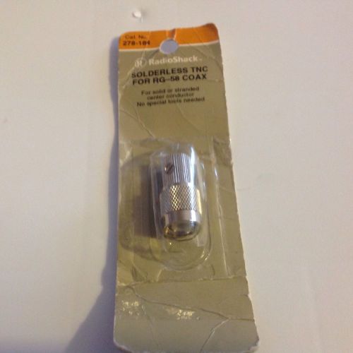 Solderless TNC connector for RG-58 278-184 RadioShack, L@@K