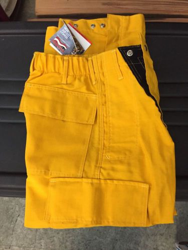 Crew Boss 6.0oz Nomex IIIA Yellow Wildland Firefighter Pants Size 30X28