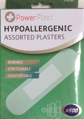 100 Hypoallergenic Assorted Plasters Durable Stretchable Comfortable