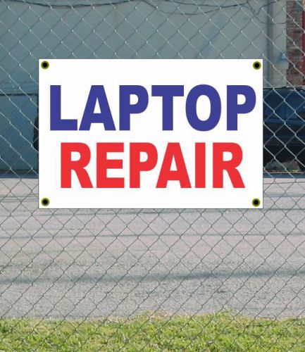 2x3 laptop repair red white &amp; blue banner sign new discount size &amp; price for sale