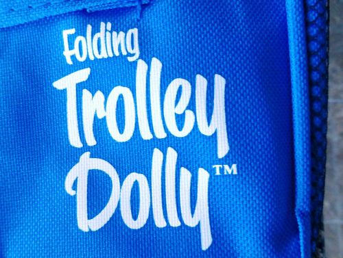 Folding trolley dolly bag blue no wheels or frame new no retail packaging for sale