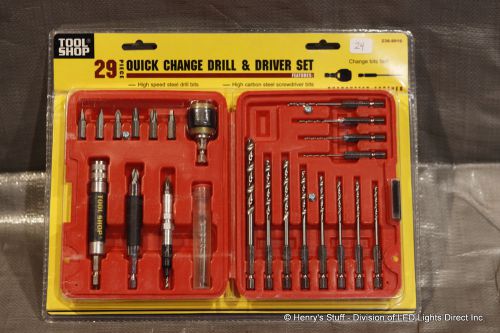 Tool Shop - 29 Piece Quick Change Drill &amp; Driver Set - NEW - SKU024A-F