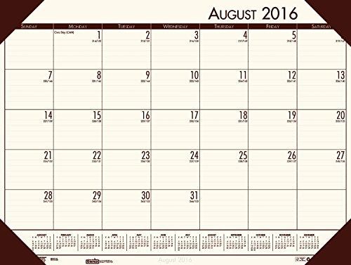 House of Doolittle 2016 - 2017 Academic Desk Pad Calendar, EcoTones, Cream, 18.5