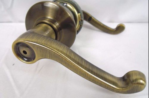 Schlage Flair Privacy Locking Latch Set Antique Brass LH S40D FLA 609 6HW