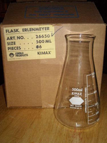 6 KIMAX 26650 500 ml flasks steampunk NEW
