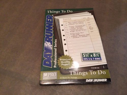 Day Runner® Planner Notes Pages 480-232 Refill, 5-1/2&#034;x8-1/2&#034;, 30Shts