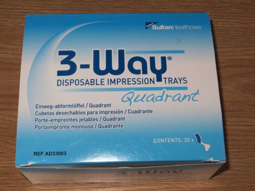 Sultan 3-Way Disposable Impression Tray - Quadrant 35/bx  Ref# AD33003