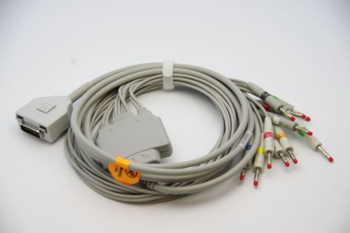 FUKUDA DENSHI 10 Lead ECG/EKG Cable AHA Banana 4.0mm KP-500/500D NEW  in  USA