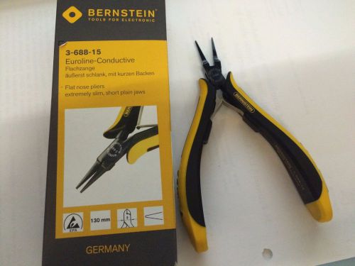 Bernstein 3-688-15 Flat-Beak Pliers 130 mm Ultra Slim Smoot