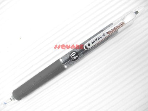 Pilot Hi-Tec-C Slim Knock 0.4mm Retractable Rollerball Gel Ink Pen, Black