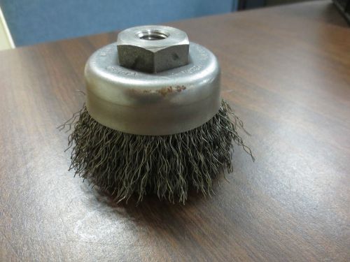 Anderson 10460 3&#034; crimped cup brush, .014, 1/2&#034;-13 ah for sale