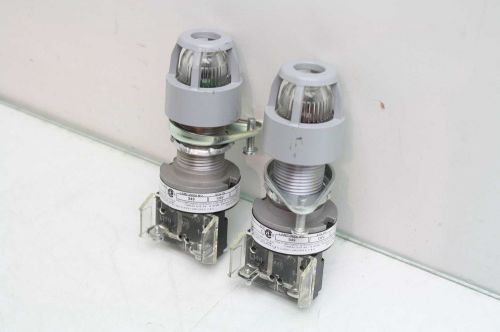 2 allen bradley 800h-qp10m pilot light lamps / 120v ac input / green / red for sale