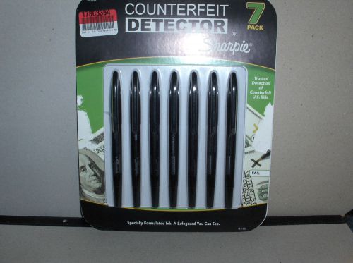 SHARPIE  COUNTERFEIT DETECTOR PENS     7 PACK         NEW IN PACKAGE